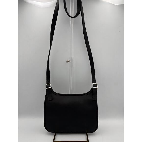 Vintage Coach Slim Hippie Bag | Style No. 9142 | Black Leather Crossbody - Picture 2 of 10